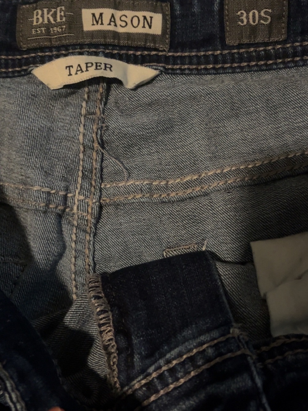BKE Mason Mens 30S Taper Jeans - Picture 3 of 3